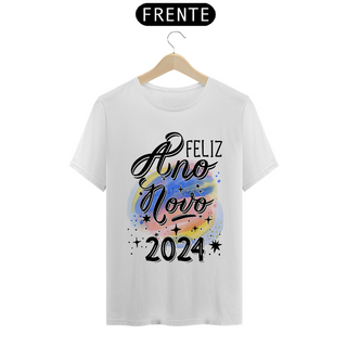 Camiseta Ano Novo Aquarela 2024