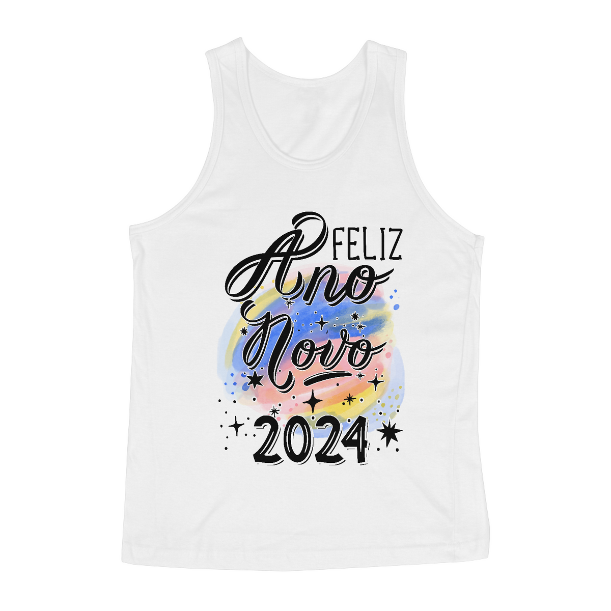 Nome do produto: Regata Ano Novo Aquarela 2024