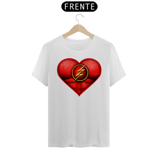 Nome do produtoCamiseta Coração de Herói Flash