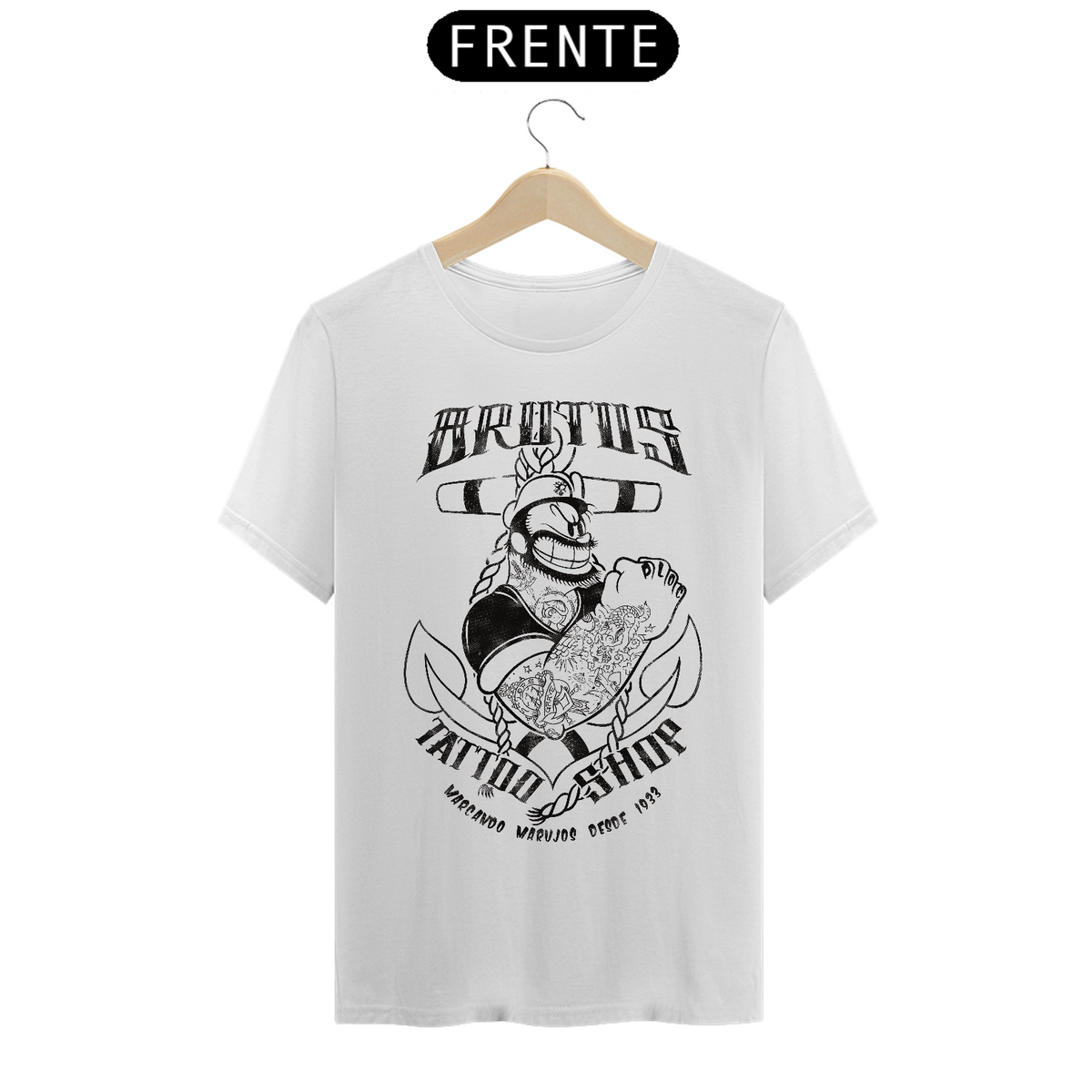 Nome do produto: Camiseta Popeye Brutus Tattoo Shop