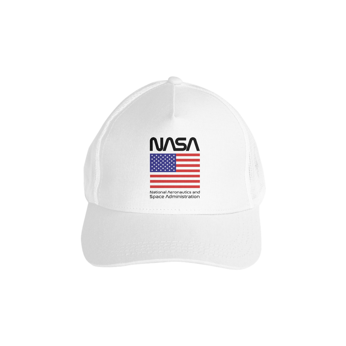 Nome do produto: Boné Americano Nasa Bandeira EUA Black