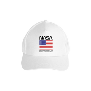 Boné Americano Nasa Bandeira EUA Black