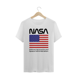 Nome do produtoCamiseta Plus Size Nasa Bandeira EUA Black