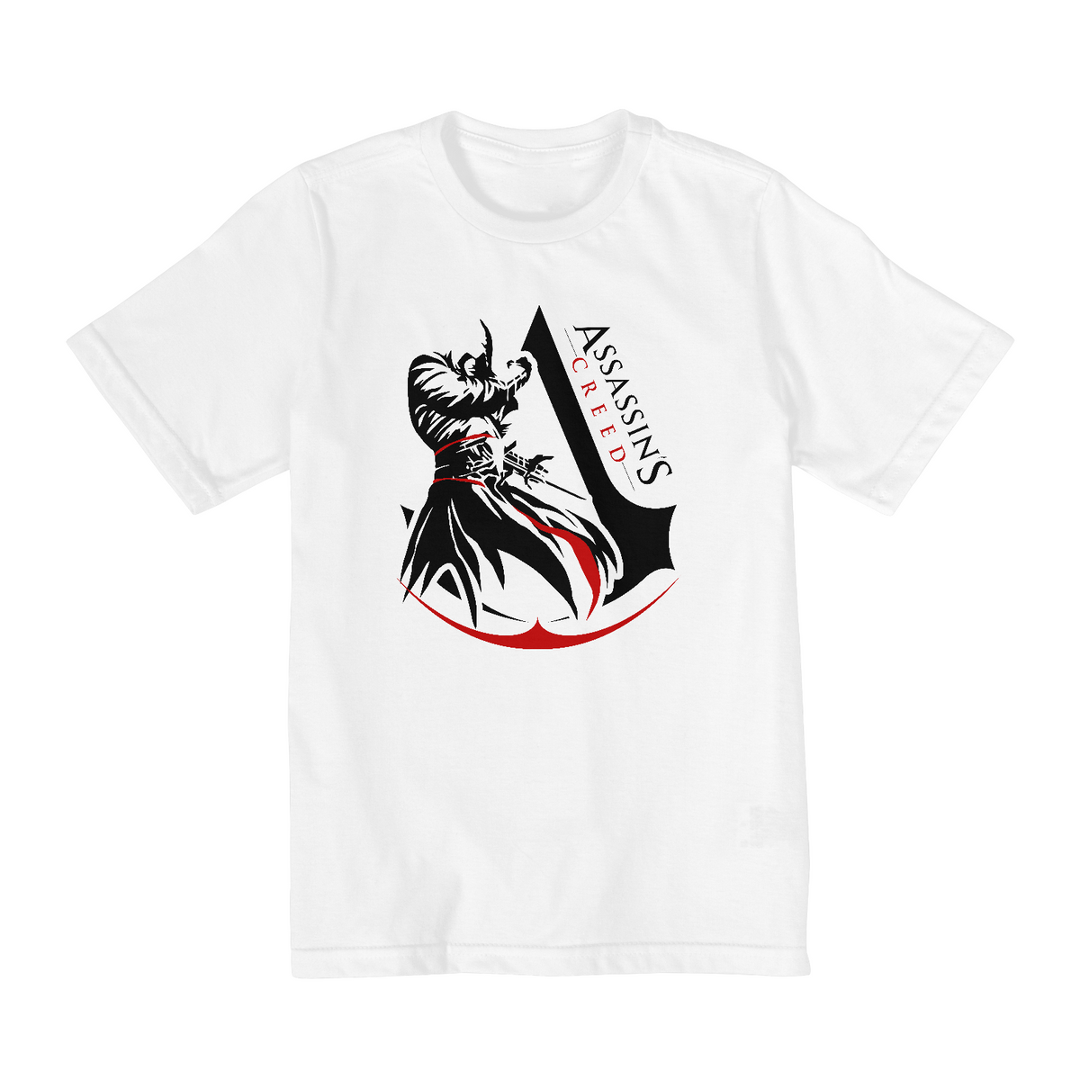 Nome do produto: Camiseta Infantil (10 a 14) Assassins Creed White