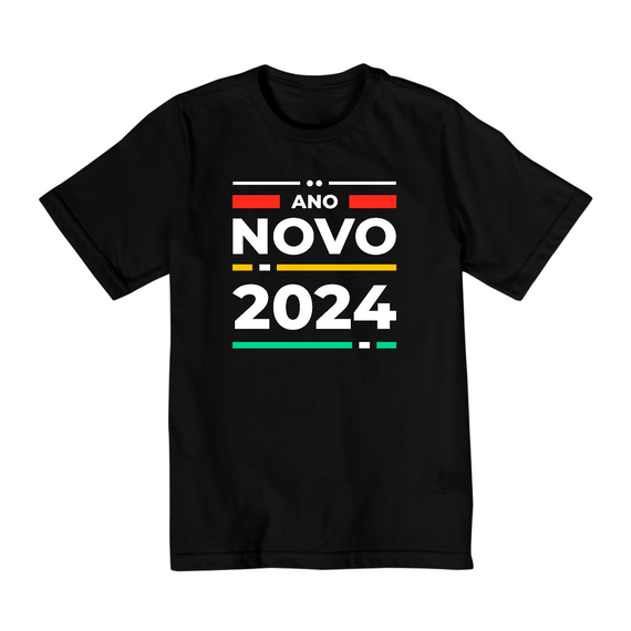 Camiseta Infantil (10 a 14) Ano Novo Moderno 2024