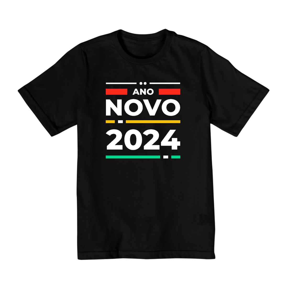 Nome do produto: Camiseta Infantil (10 a 14) Ano Novo Moderno 2024