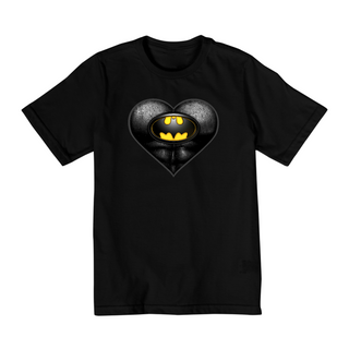 Camiseta Infantil (10 a 14) Coração de Herói Batman