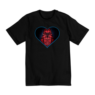 Camiseta Infantil (10 a 14) Coração de Herói Homem Aranha v1