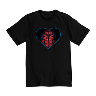 Camiseta Infantil (2 a 8) Coração de Herói Homem Aranha v1