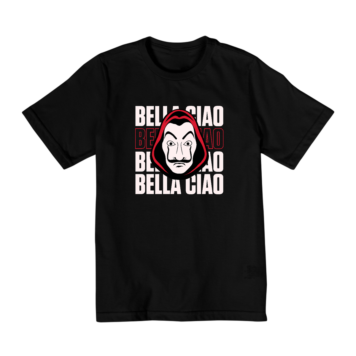 Nome do produto: Camiseta Infantil (2 a 8) La Casa de Papel Bella Ciao