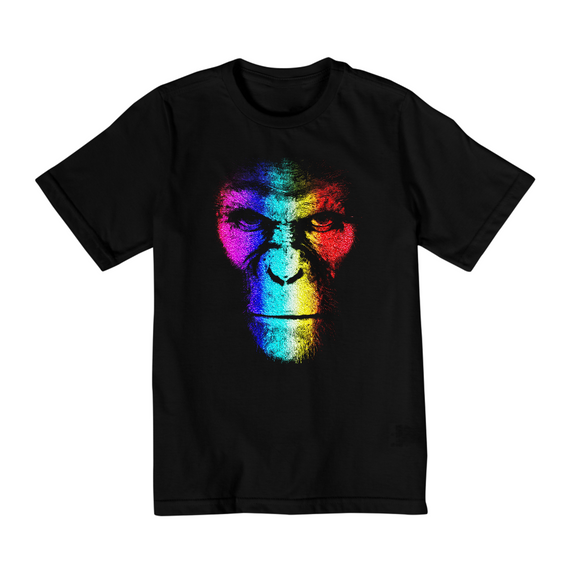 Camiseta Infantil (2 a 8) Planeta dos Macacos Cesar