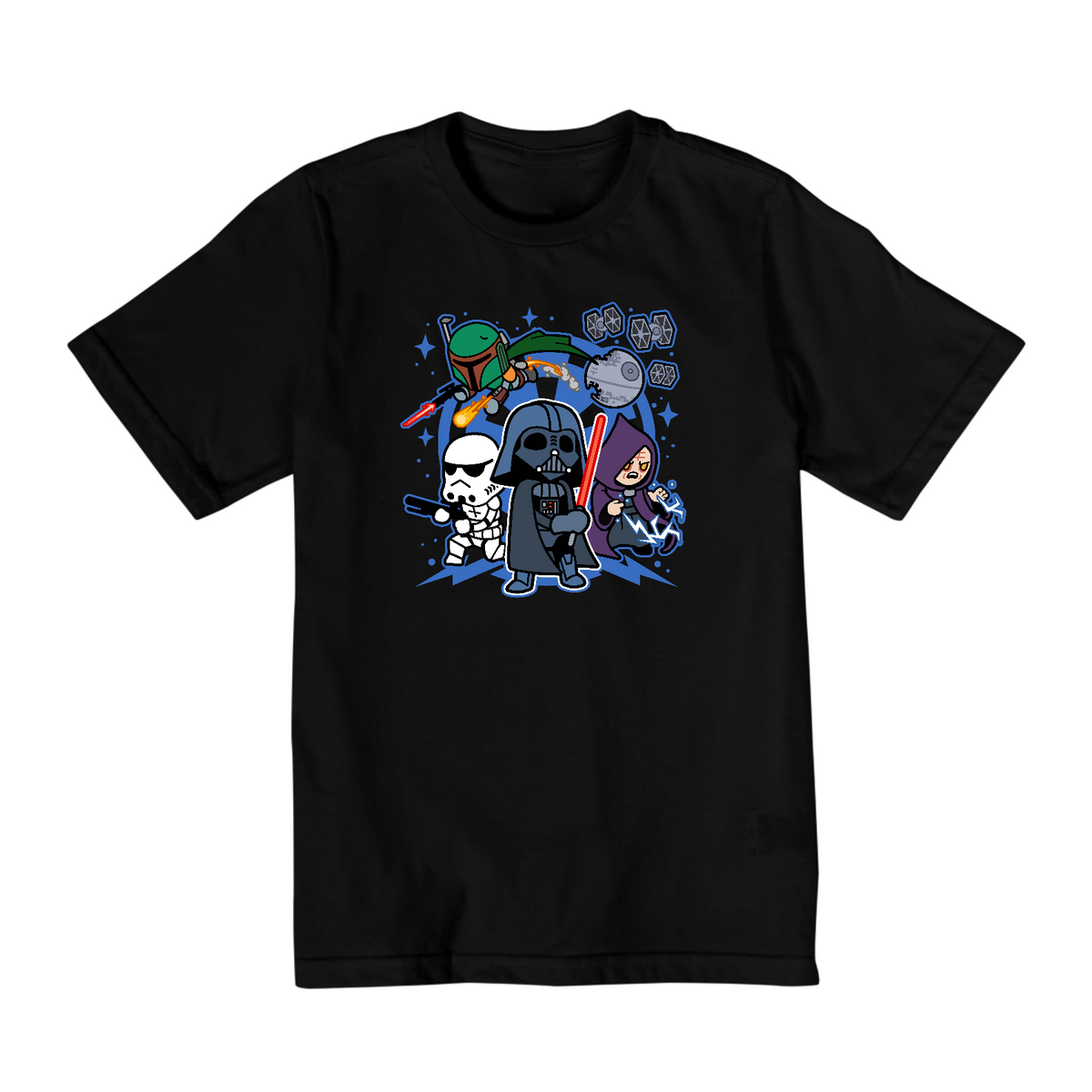 Nome do produto: Camiseta Infantil (10 a 14) Darth Vader and Friends