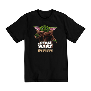 Nome do produtoCamiseta Infantil (10 a 14) Baby Yoda Efeito Bordado