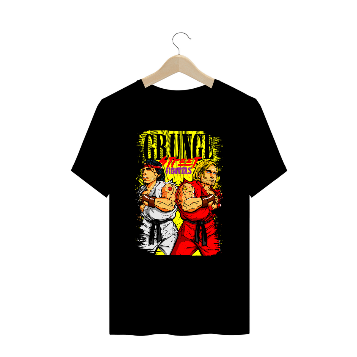 Nome do produto: Camiseta Plus Size Nirvana Street Fighter