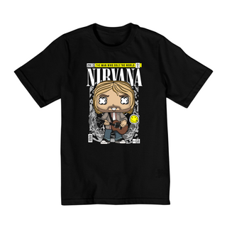 Camiseta Infantil (2 a 8) Nirvana Kurt Cobain Funko
