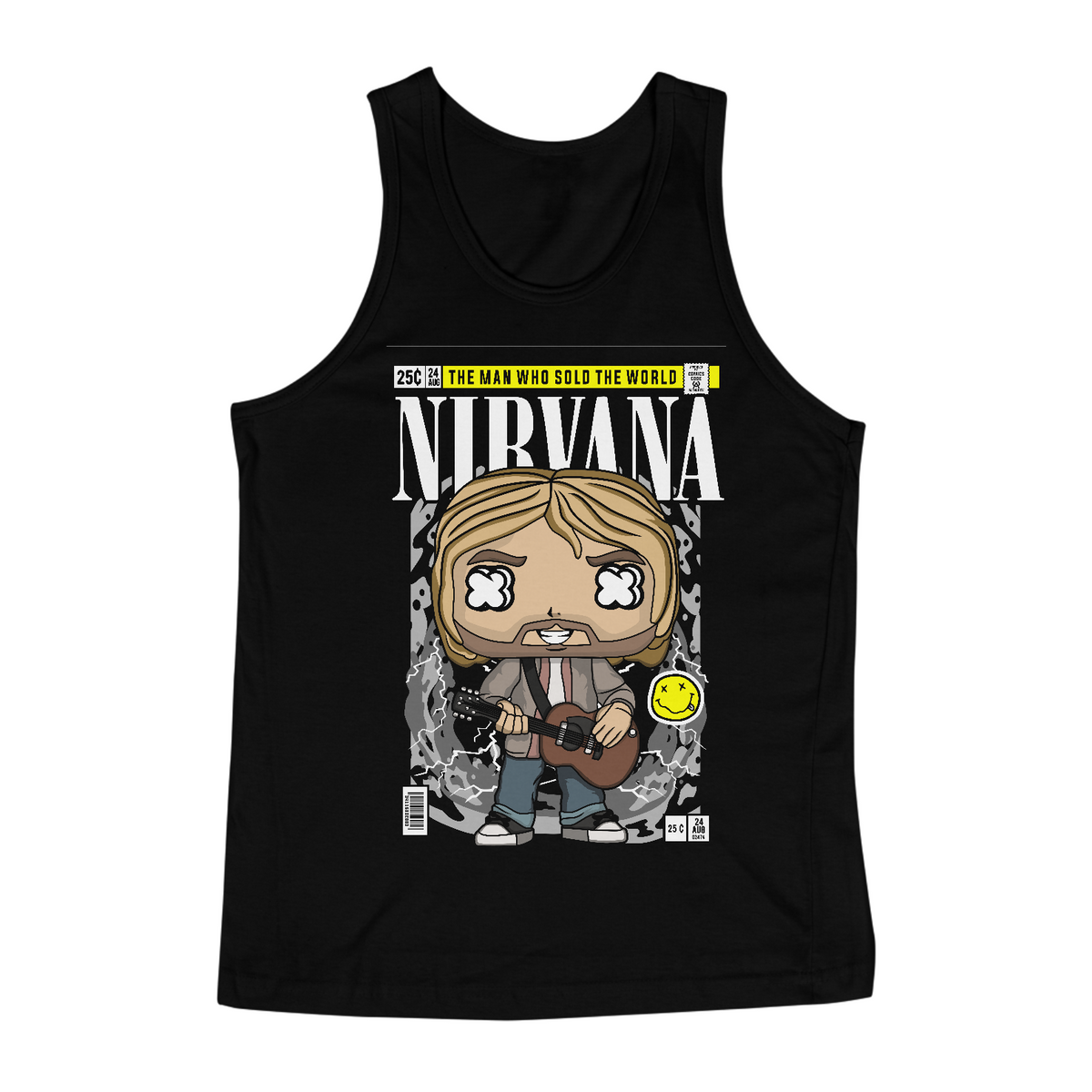 Nome do produto: Regata Nirvana Kurt Cobain Funko
