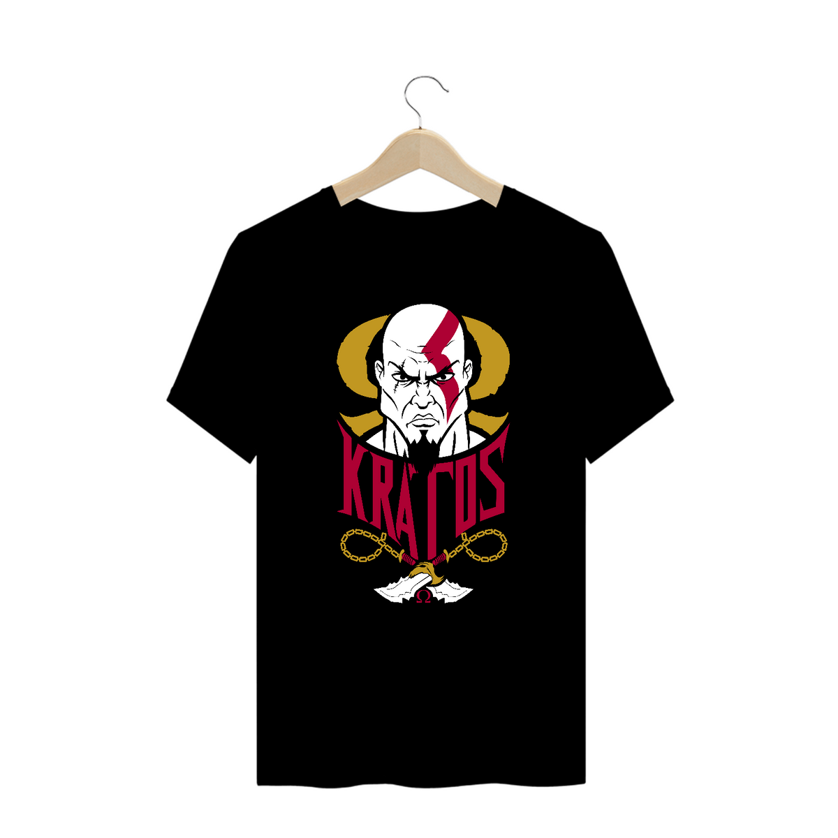 Nome do produto: Camiseta Plus Size God of War kratos Face