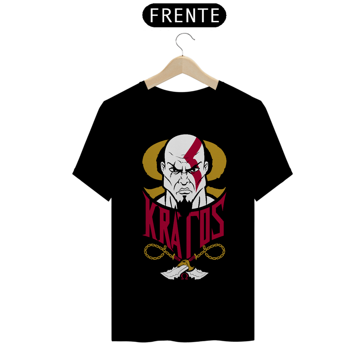 Nome do produto: Camiseta God of War kratos Face