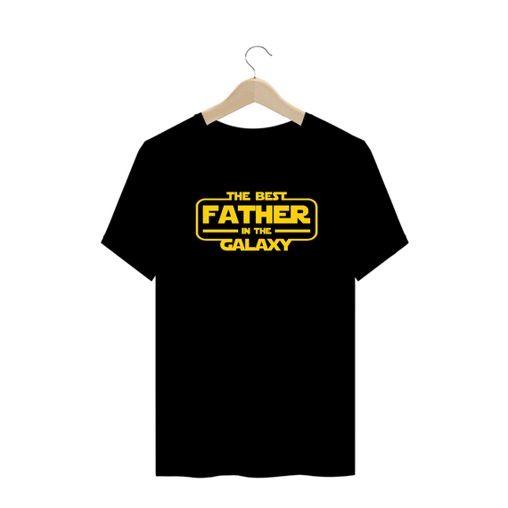 Camiseta Plus Size Geek The Best Father in Galaxy