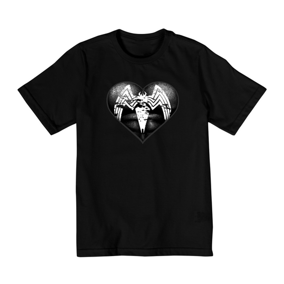 Camiseta Infantil (2 a 8) Coração de Herói Homem Aranha v2