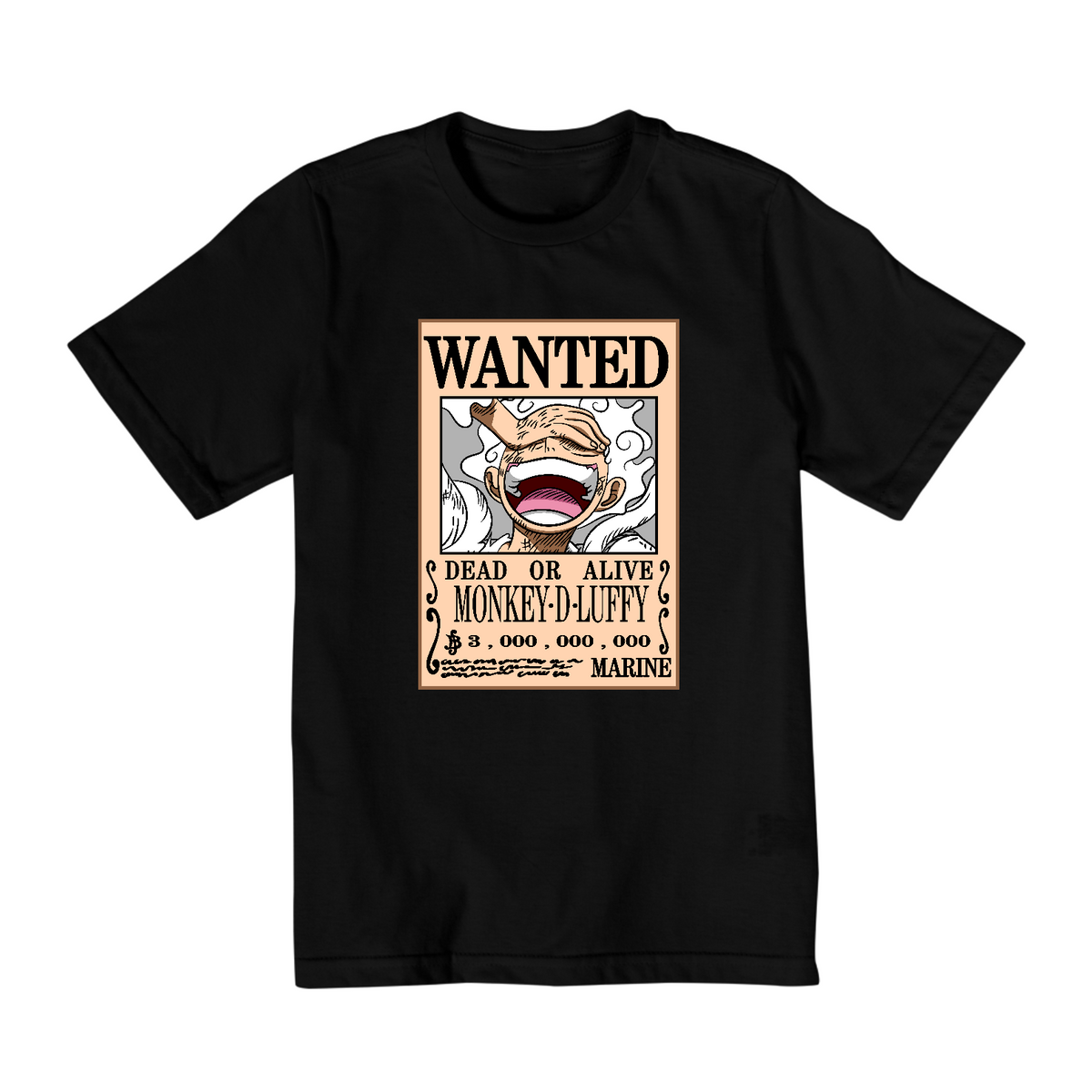 Nome do produto: Camiseta Infantil (2 a 8) One Piece Procurado Luffy