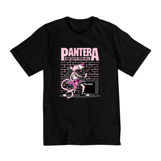 Nome do produtoCamiseta Infantil (10 a 14) Pantera Rosa Rockeira