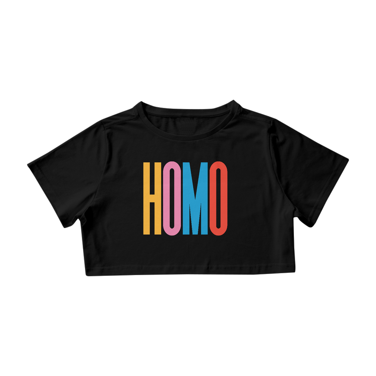 Nome do produto: Camisa Cropped Homo Pride Homosexual LGBTQ