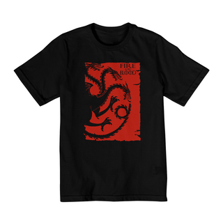 Camiseta Infantil (2 a 8) Game of Thrones Fire And Blood