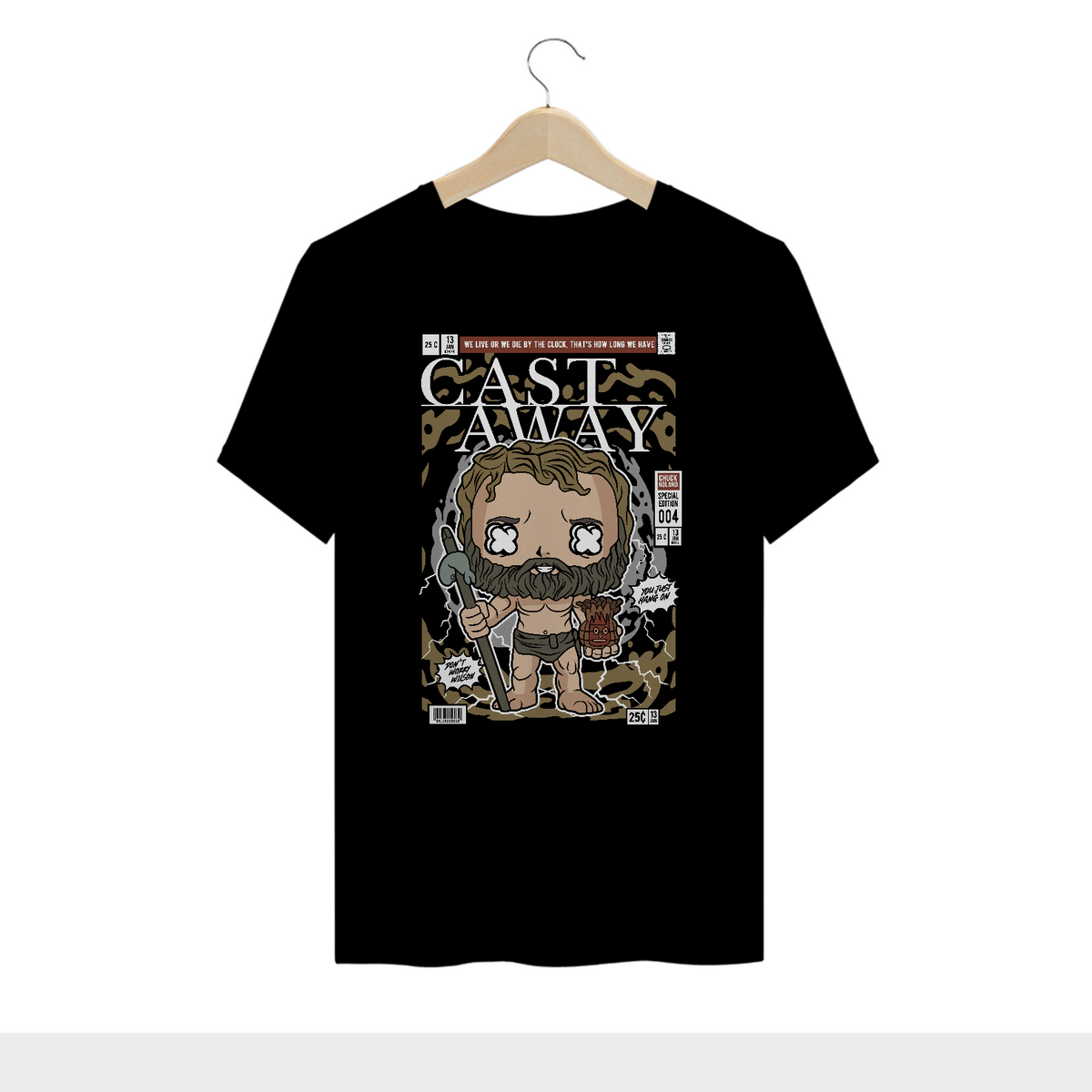 Nome do produto: Camiseta Plus Size Náufrago Cast Away Chuck Noland e Wilson