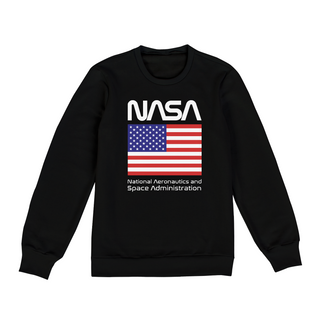 Moletom Unissex Nasa Bandeira Estados Unidos