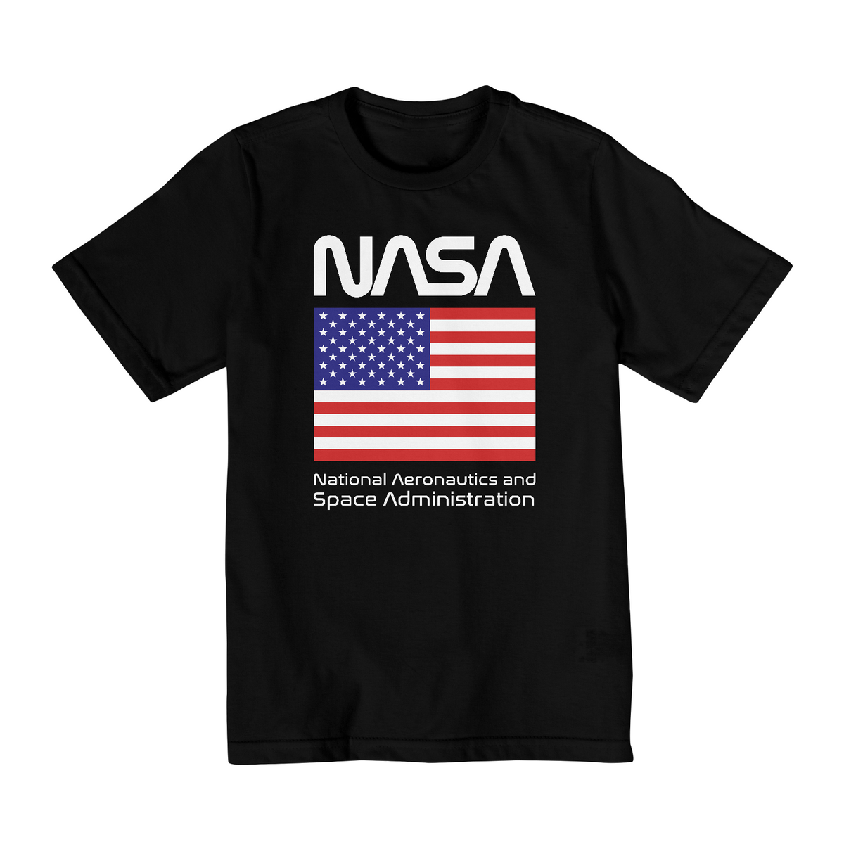 Nome do produto: Camiseta Infantil (2 a 8) Nasa Bandeira Estados Unidos