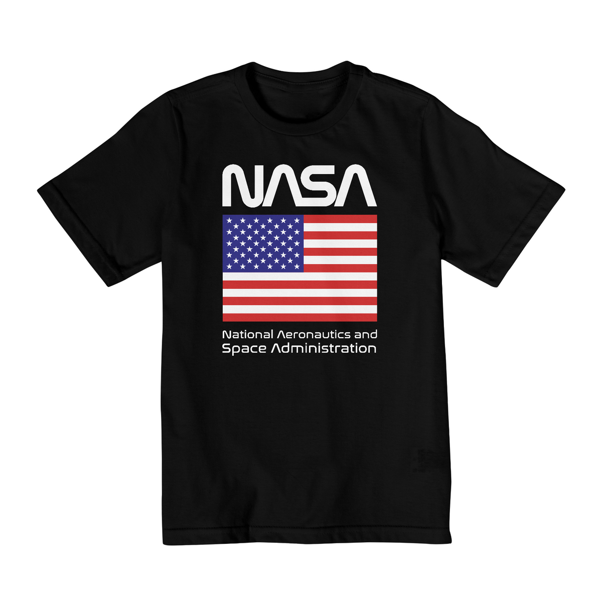 Nome do produto: Camiseta Infantil (10 a 14) Nasa Bandeira Estados Unidos