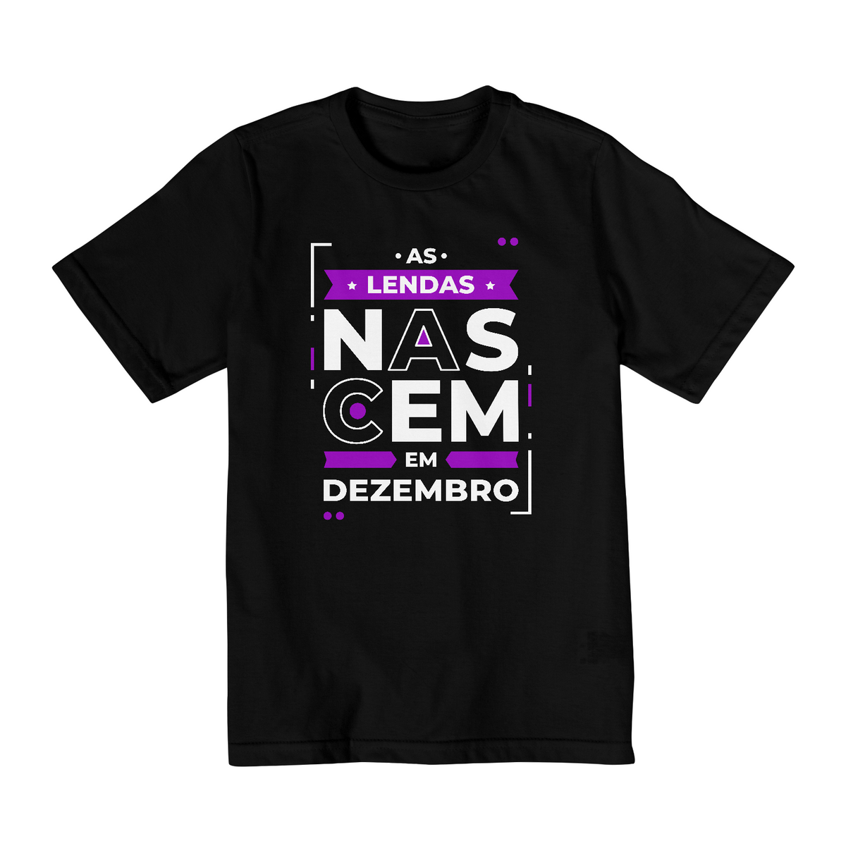 Nome do produto: Camiseta Infantil (10 a 14) Lendas Nascem em Dezembro Modernas