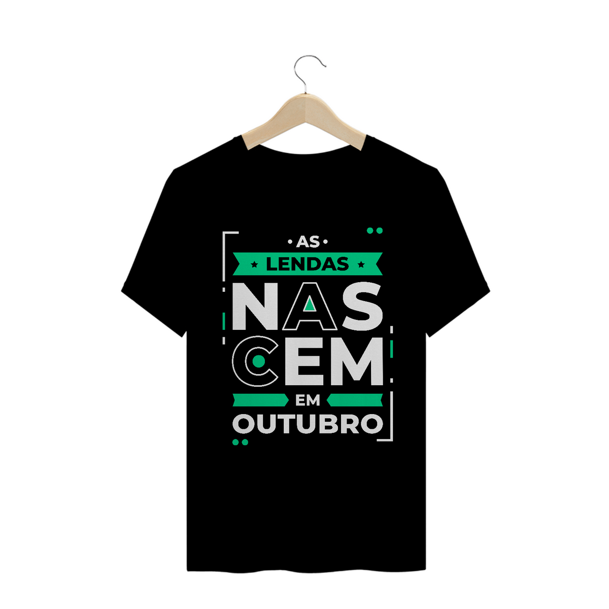 Nome do produto: Camiseta Lendas Nascem em Outubro Modernas