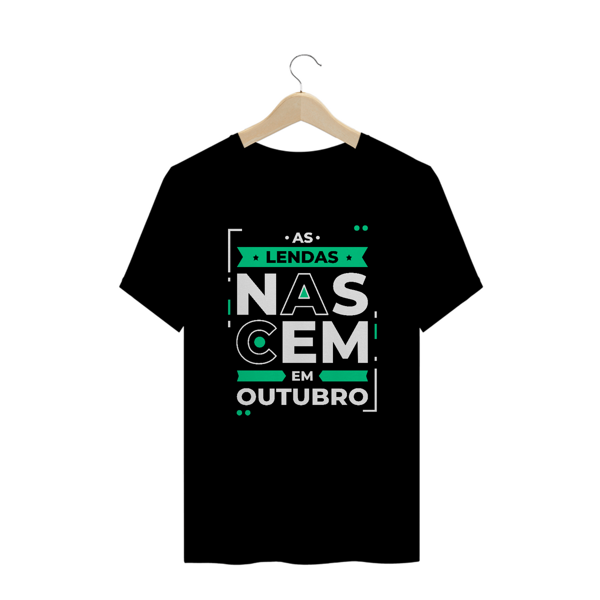 Nome do produto: Camiseta Plus Size Lendas Nascem em Outubro Modernas