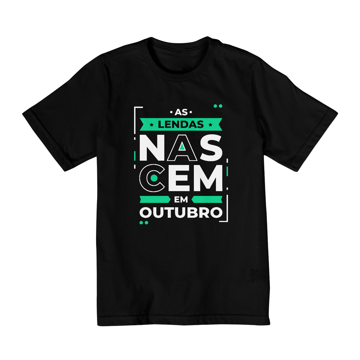 Nome do produto: Camiseta Infantil (2 a 8) Lendas Nascem em Outubro Modernas