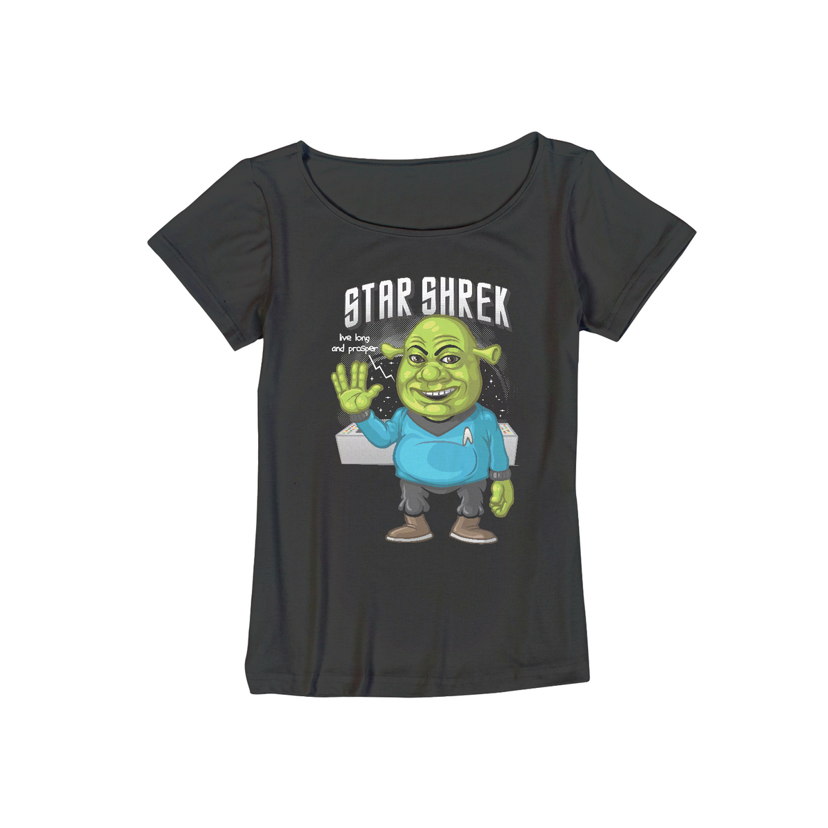 Nome do produto: Viscolycra Feminina Shrek Star Trek