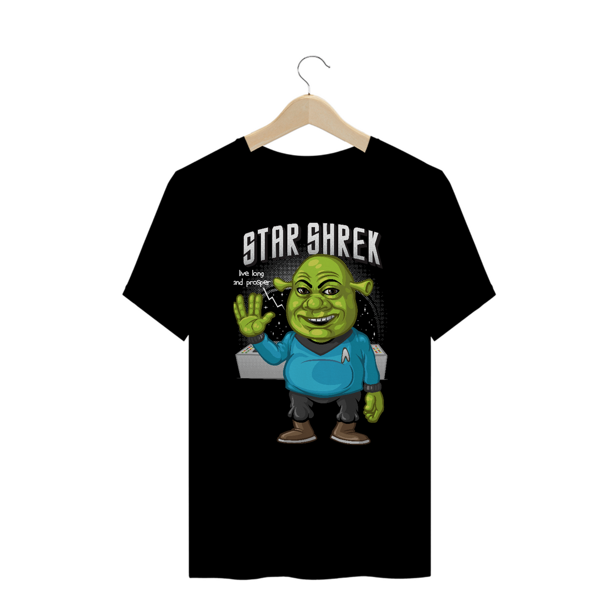 Nome do produto: Camiseta Plus Size Shrek Star Trek