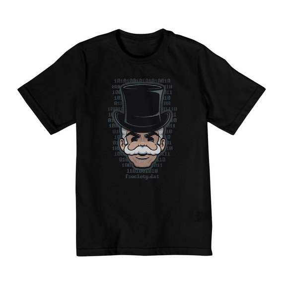 Camiseta Infantil (2 a 8) Mr. Robot Máscara