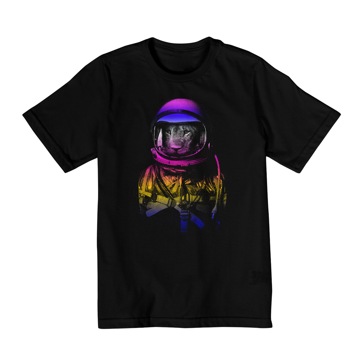 Nome do produto: Camiseta Infantil (10 a 14) Leão Astronauta