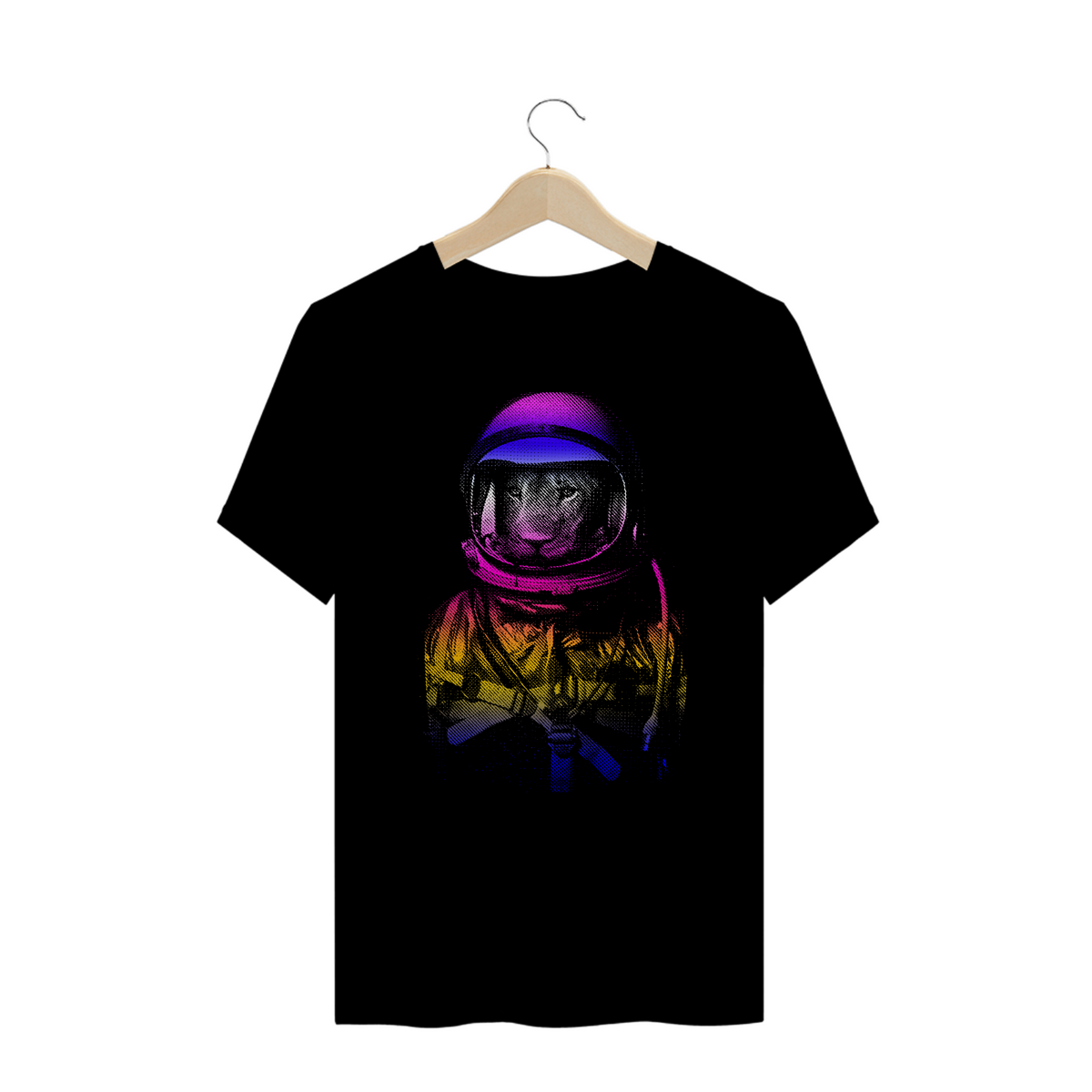 Nome do produto: Camiseta Plus Size Leão Astronauta