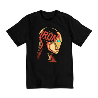 Camiseta Infantil (2 a 8) Iron Man Face 3D
