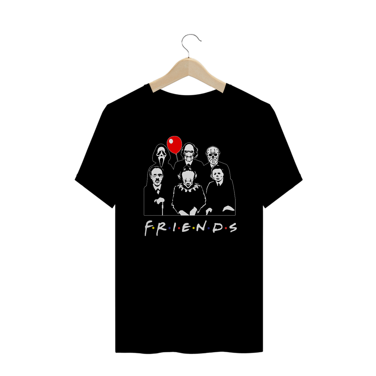 Nome do produto: Camiseta Plus Size Halloween Friends Terror v02