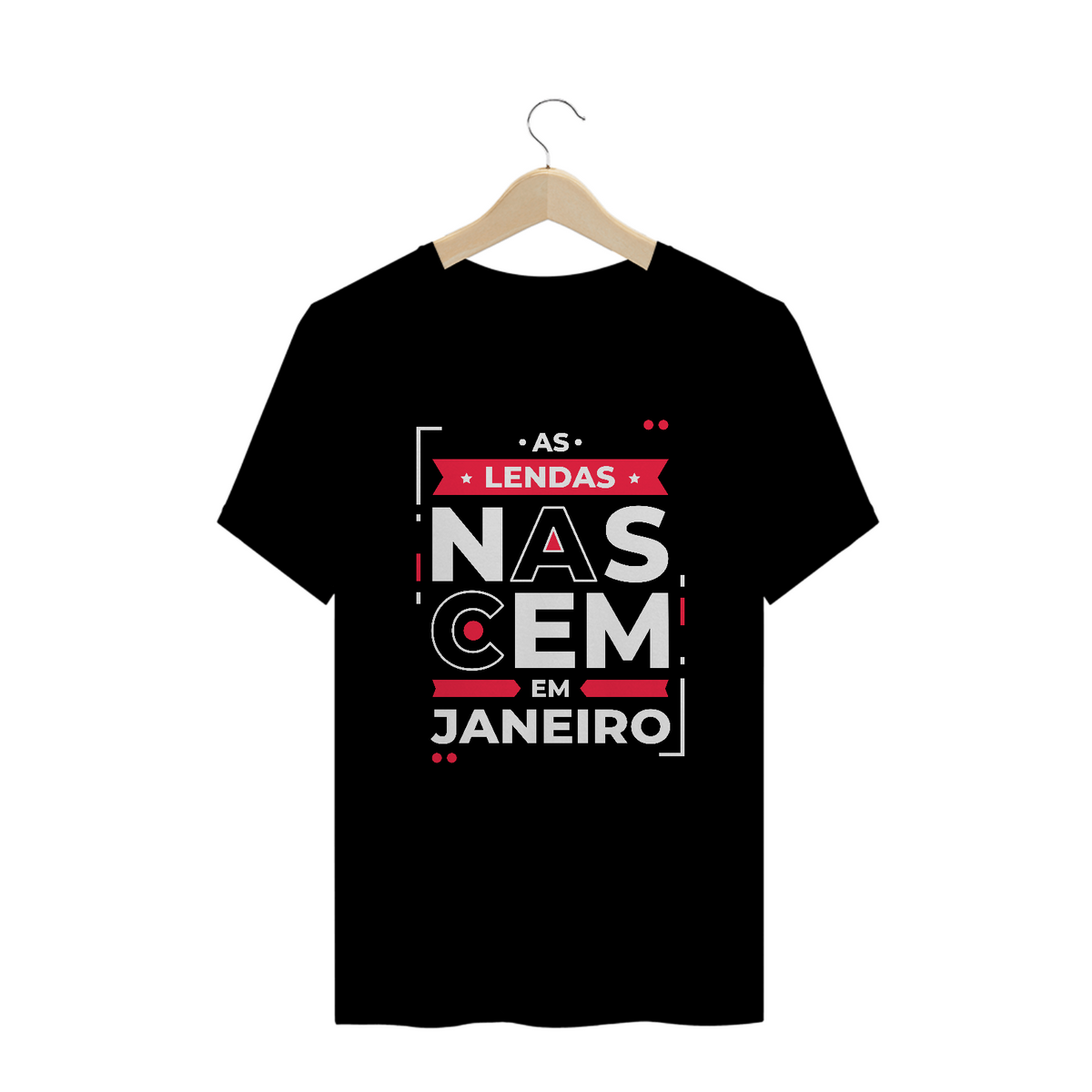 Nome do produto: Camiseta Plus Size Lendas Nascem em Janeiro Modernas