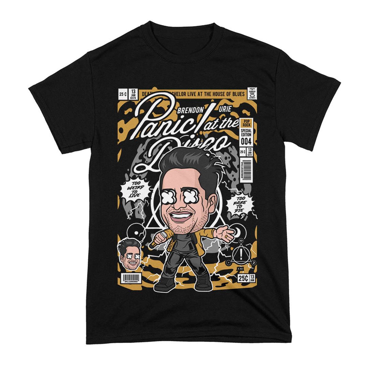 Nome do produto: Camiseta Brendon Urie Panic At The Disco