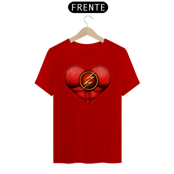 Camiseta Coração de Herói Flash