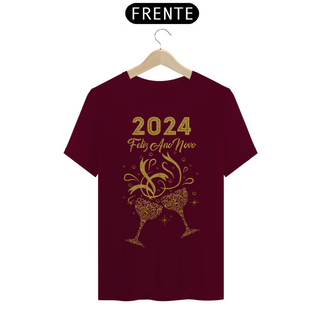 Nome do produtoCamiseta Ano Novo 2024 Brinde Glitter