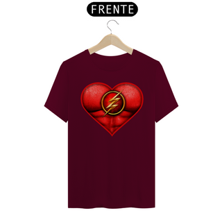 Nome do produtoCamiseta Coração de Herói Flash