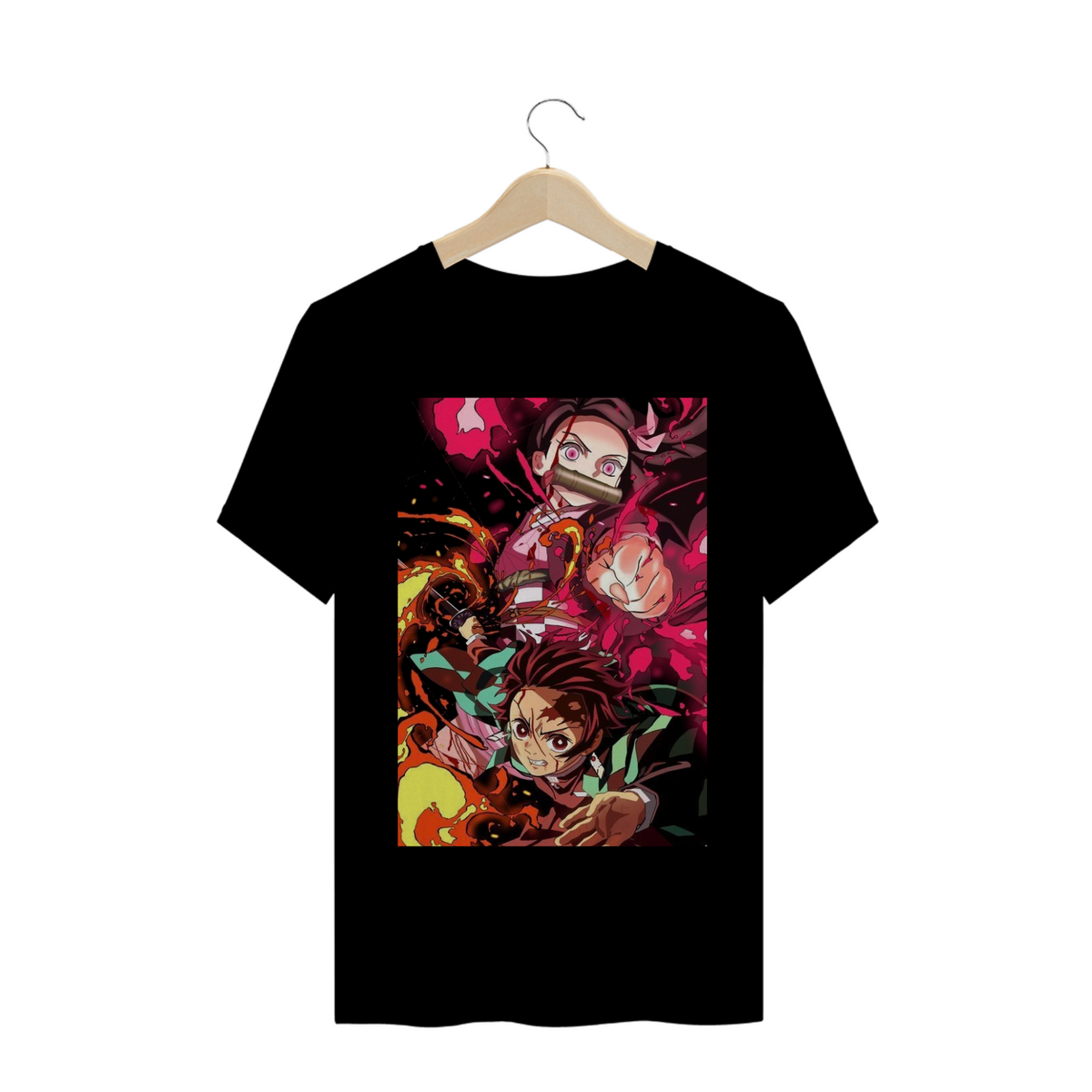 Nome do produto: t-shirt  demon slayer nezuko and tanjiro