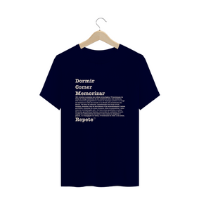 Camisa Masculina Algodão - Foundations Dormir, Comer, Memorizar, Repete.